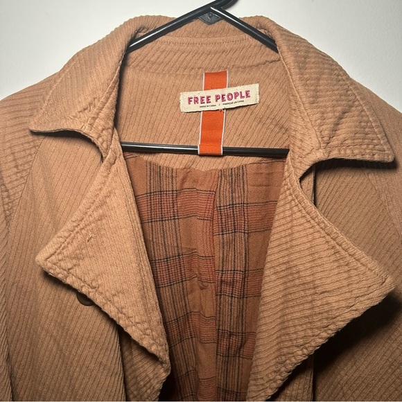 Free People Remi Brown Dolman Sleeve Oversized Utility Barn Coat Shirt Jacket XS - Picture 9 of 16